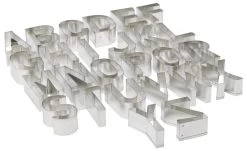 Oldenhof Uitsteekvorm Alfabet Letters 6 Cm Rvs 26-delig