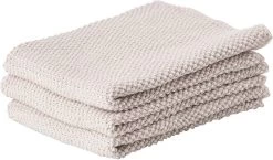 Zone Denmark Vaatdoekjes 27 X 27 Cm Katoen Lichtgrijs 3 Stuks