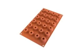 Silikomart Bakvorm 24 Tulbandjes ø 3,5 Cm Silicone Bruin