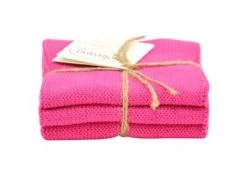 Solwang Design Vaatdoekjes 25 X 25 Cm Katoen Pink 3 Stuks