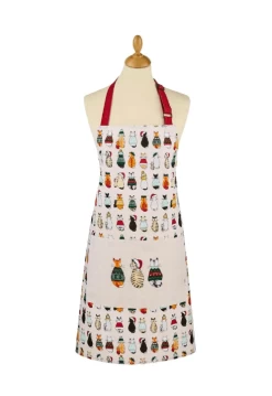 Ulster Weavers Christmas Cats In Waiting Schort Gerecycled Katoen