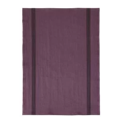 Charvet PIANO Theedoek 52 X 75 Cm Linnen Paars Met Donkere Streep