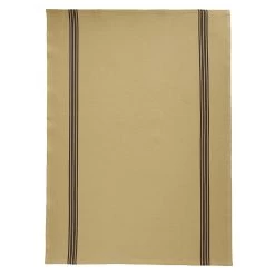 Charvet PIANO Theedoek 52 X 75 Cm Linnen Zand Met Donkere Streep