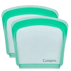 Cuisipro Herbruikbare Zak 13,3 X 12 Cm Silicone Groen 2-delig