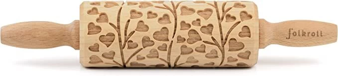 Folkroll Spring Hearts Medium Deegroller 37 Cm Beukenhout