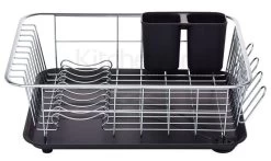 KitchenCraft Afdruiprek 42 X 30 X 15 Cm Kunststof Zwart