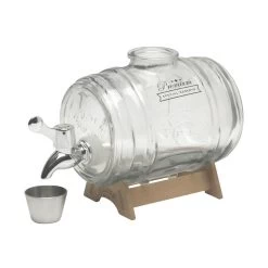 Kilner Barrel Dispenser 1 Liter Glas Rvs Hout