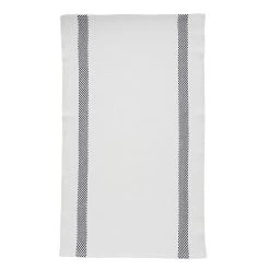 Charvet LUSTRUCRU Theedoek 75 X 45 Cm Linnen Wit/zwart Geblokt