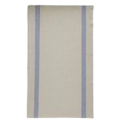 Charvet LUSTRUCRU Theedoek 75 X 45 Cm Linnen Beige/blauw Geblokt
