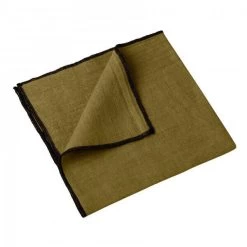 Haomy Letia Tafelloper 50 X 145 Cm Linnen Olijfgroen