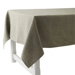 Charvet PEPITE Tafellaken 320 X 150 Cm Linnen Grijs/beige Met Glinster