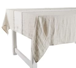 Charvet RIALTO Tafellaken 275 X 180 Cm Linnen Beige/witte Streep
