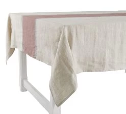 Charvet RIALTO Tafellaken 275 X 180 Cm Linnen Beige/rode Streep