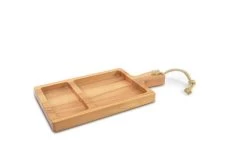 Bowls And Dishes Puur Hout Serveerplank 2-vaks 35 X 18 Cm Beukenhout