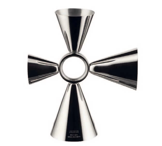 Alessi GIA28 The Tending Box Quadri Combo Jigger 14,4 Cm Rvs