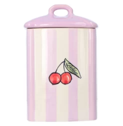 Oldenhof Kers Voorraadpot 18 X 10 X 11 Cm Aardewerk Roze