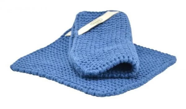 Solwang Design Pannenlap 22 X 22 Cm Katoen Dusty Blue 2 Stuks