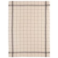 Charvet BISTROT Theedoek 80 X 51 Cm Linnen Geblokt Moka